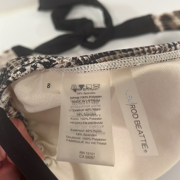 BLEU Rod Beattie Animal Print Triangle Bikini set size 12 - Picture 3 of 8